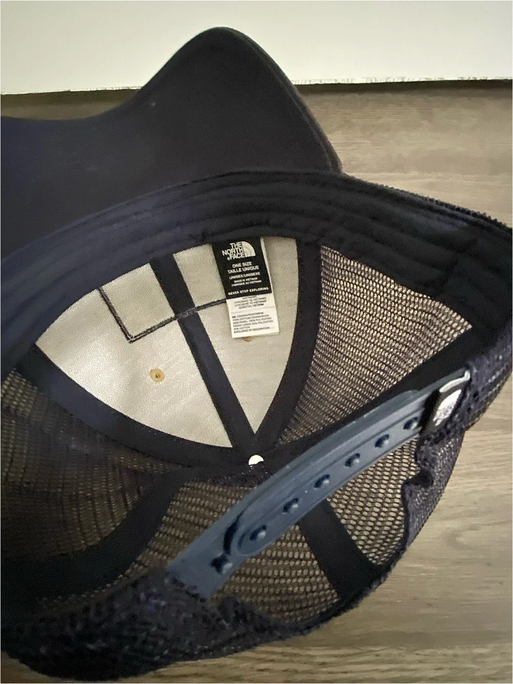 The North Face Khaki and Navy Blue Trucker Hat